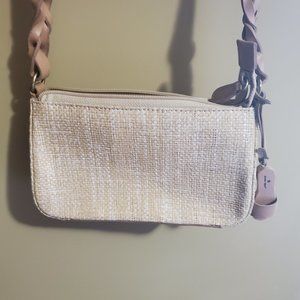 Aigner Purse, Small, Straw with Tan Leather Trim, Childs